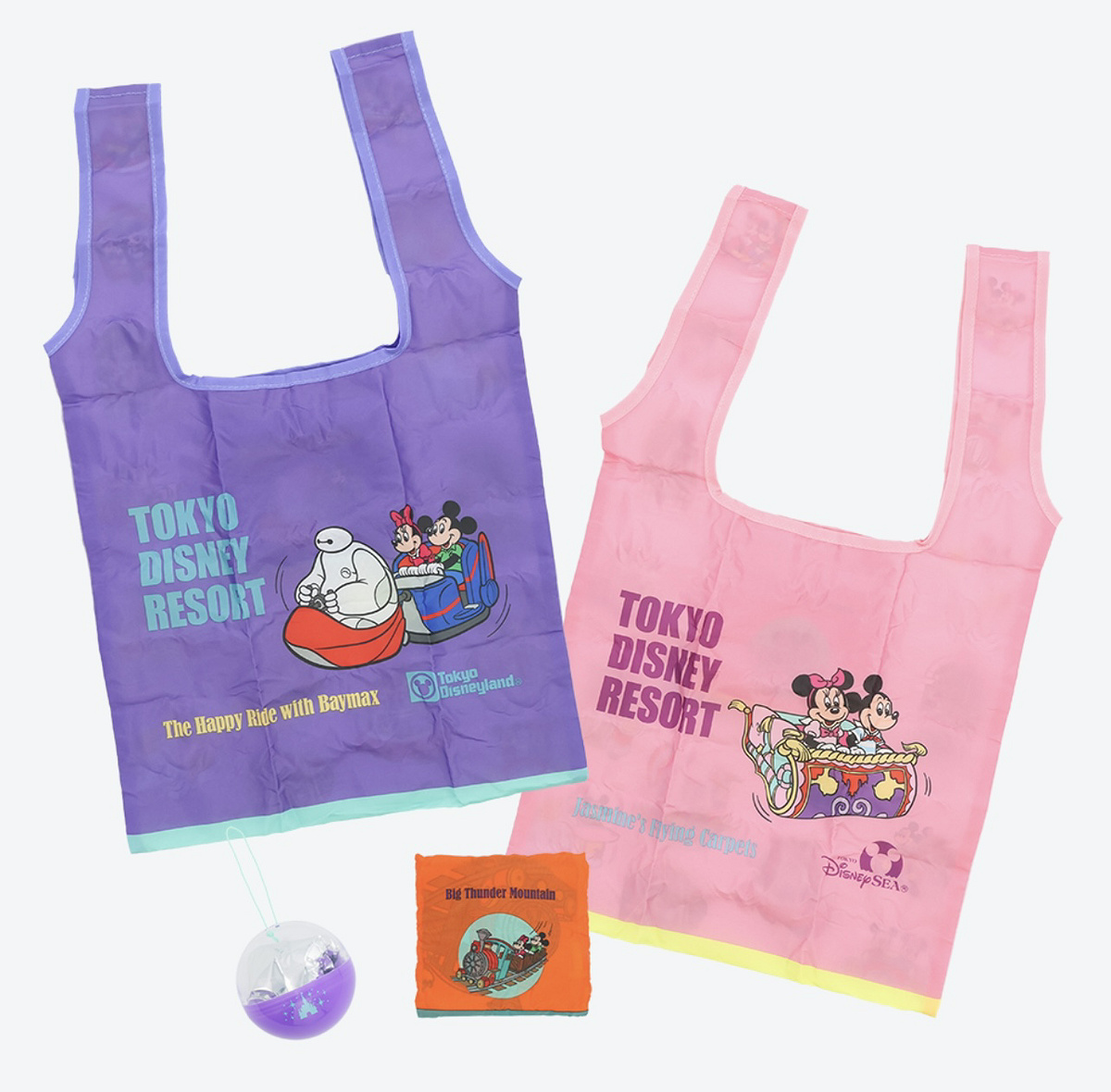 ディズニー アトラクション エコバッグ 8種セット ディズニーのガチャガチャでゲットできるアトラクションモチーフエコ