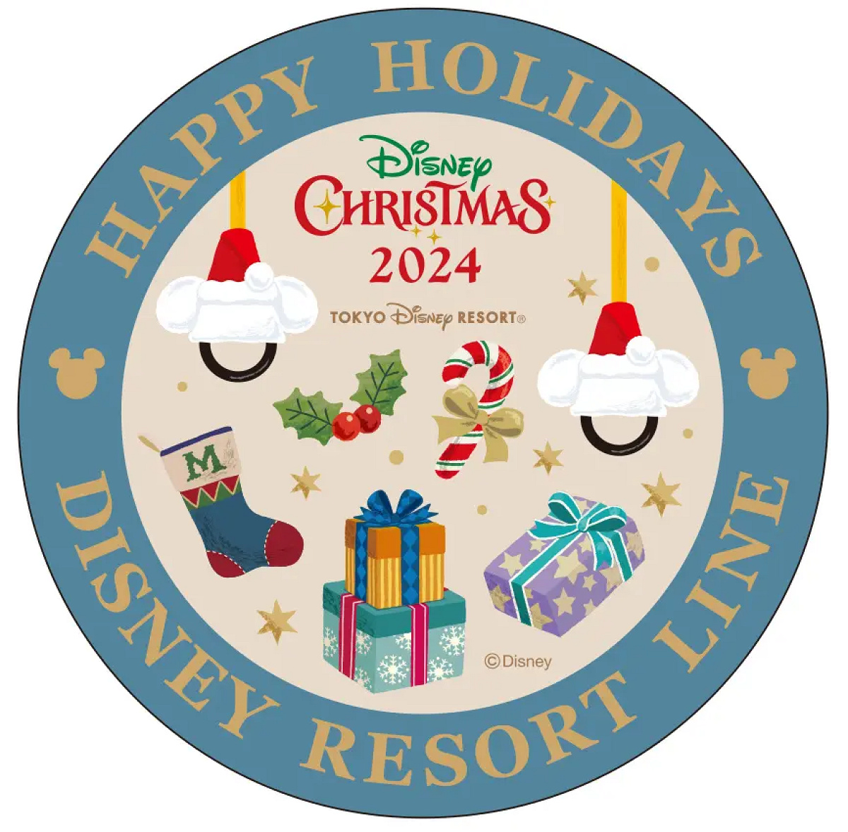 ディズニーリゾートラインのクリスマスシール| キャステル | CASTEL