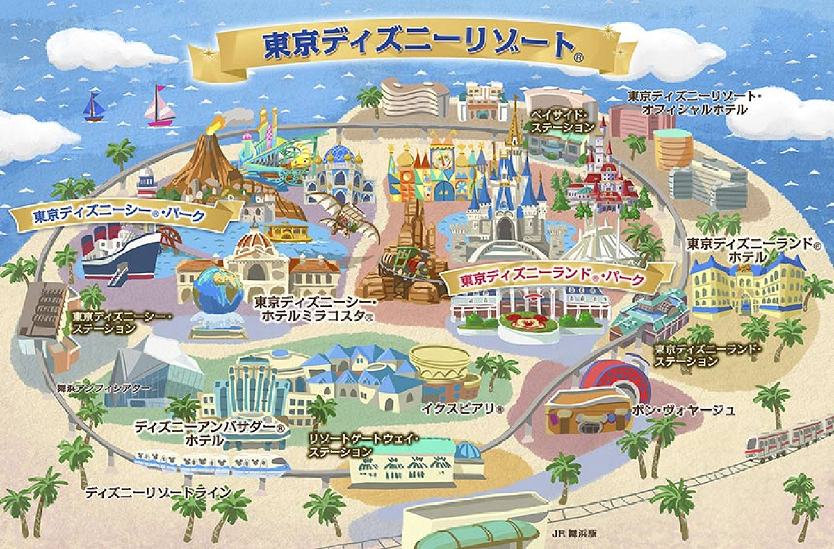 ディズニーリゾートのマップ| キャステル | CASTEL ディズニー情報
