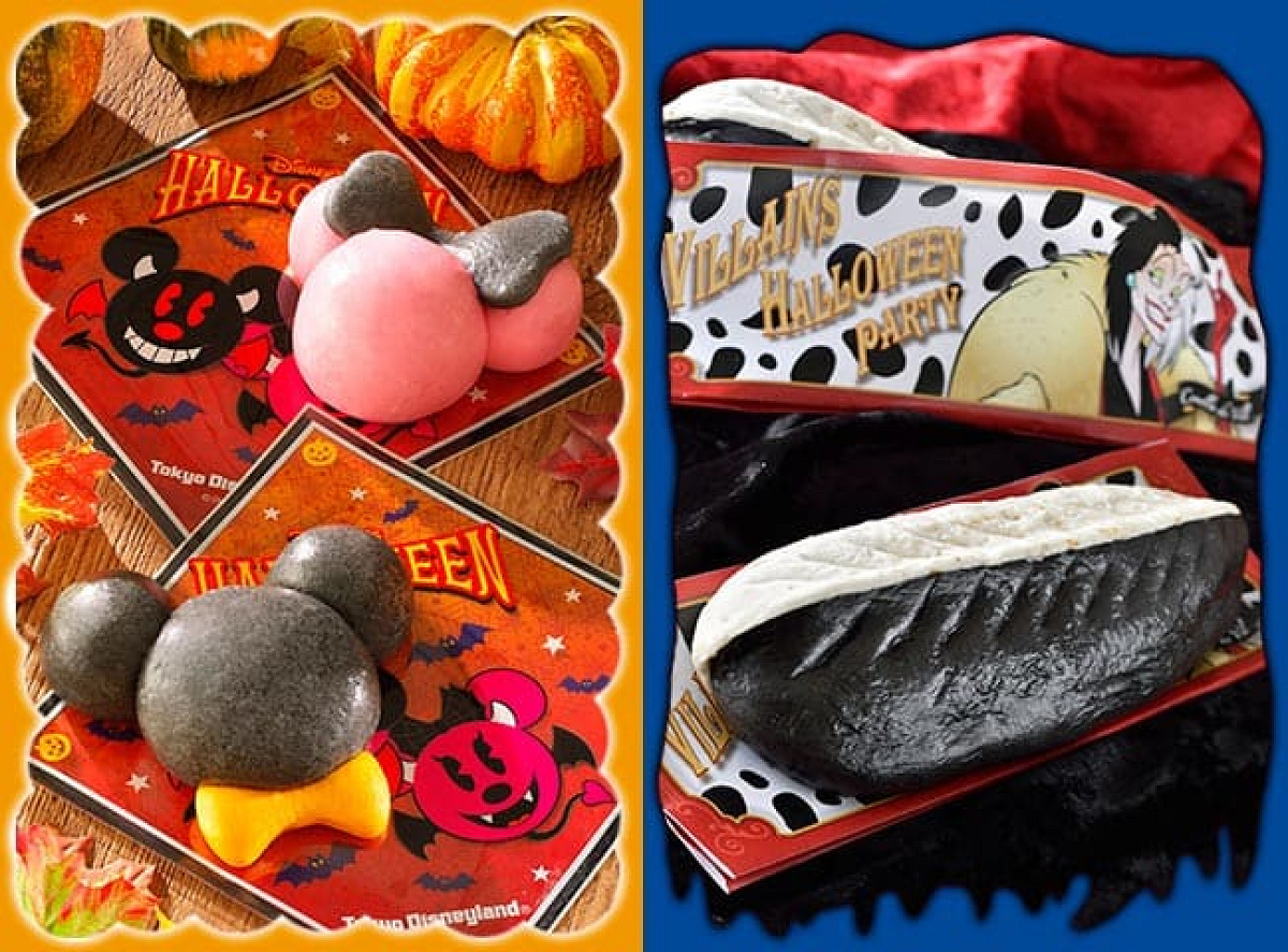 ハロウィンバージョンのミッキーまんとミニーまん（写真左）
