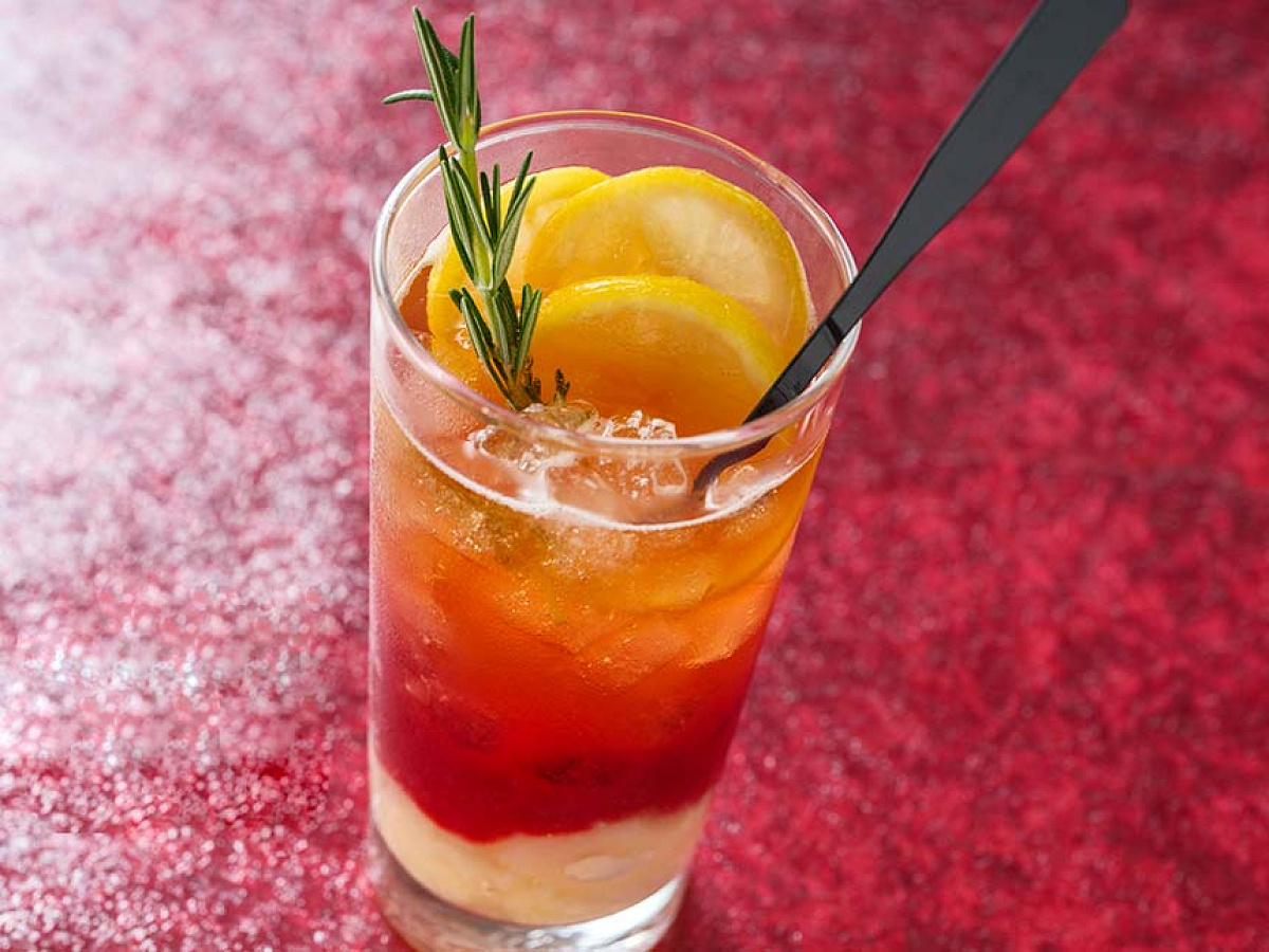 アイスフルーツティー（ピーチ＆ラズベリー、バニラ）