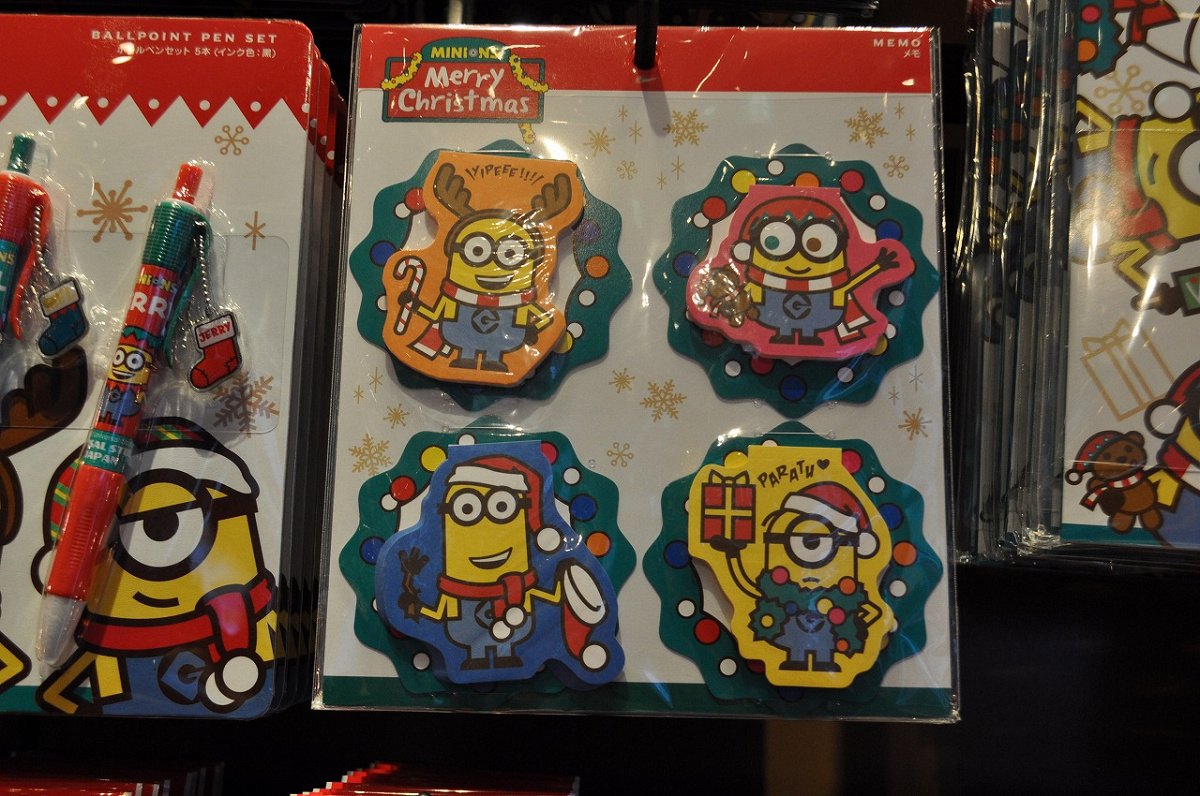 MINION MERRY CHRISTMASメモセット4冊セット