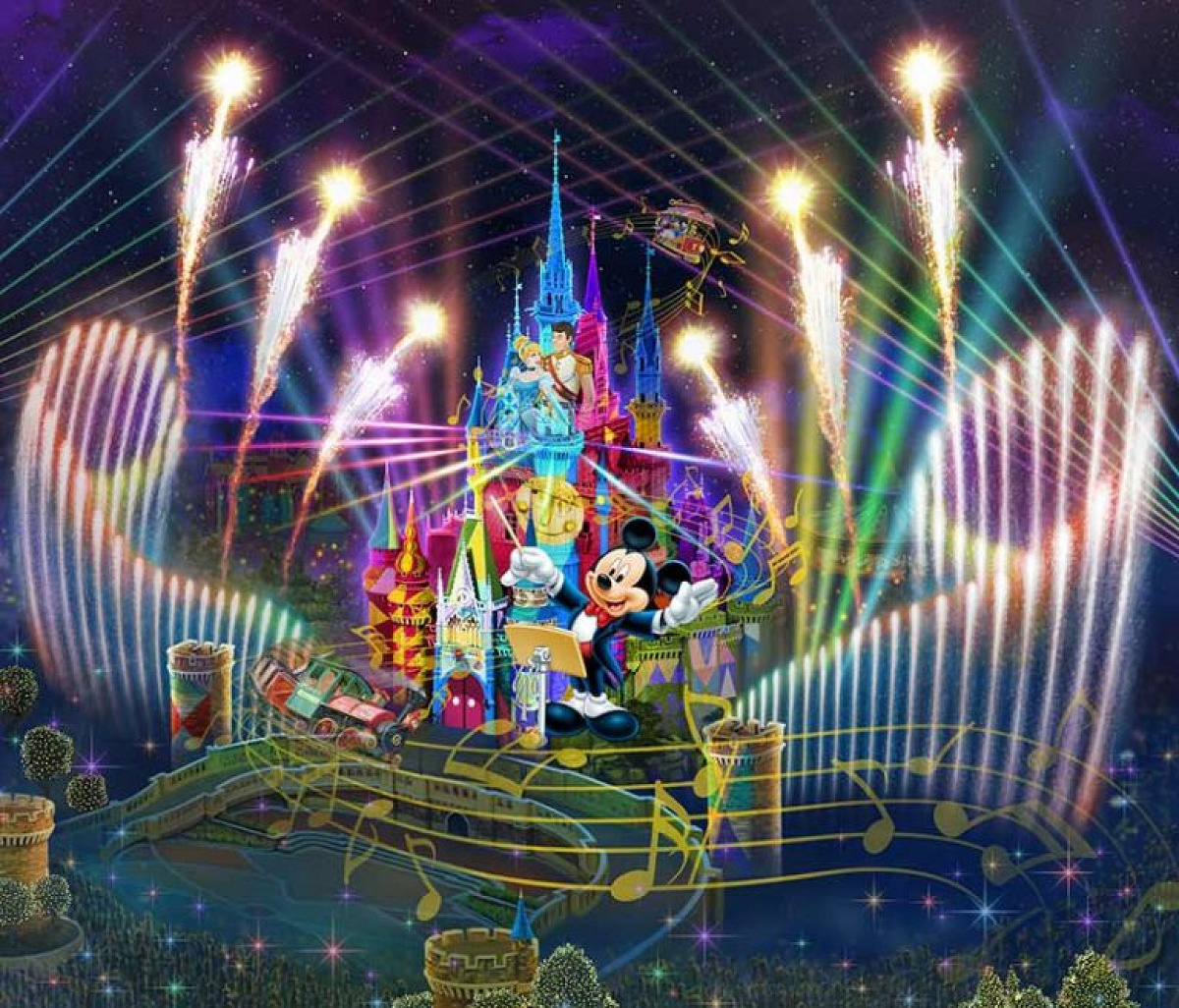 新プロジェクションマッピング「Celebrate! Tokyo Disneyland」