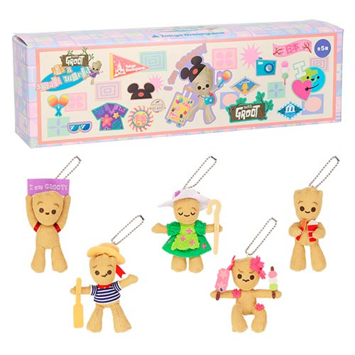 ぬいぐるみチャームセット(イッツ・ア・スモールワールドwithグルートグッズ)