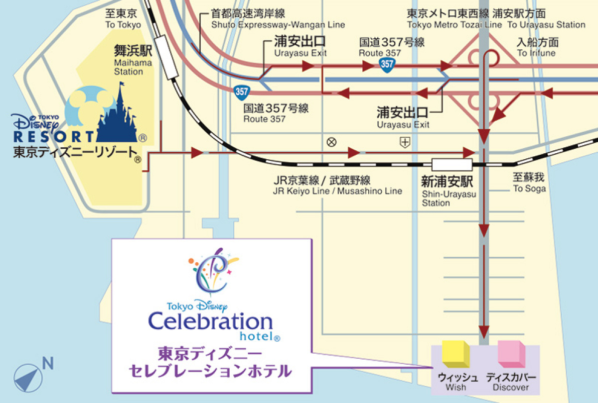 東京ディズニーセレブレーションホテルの駐車場アクセス地図