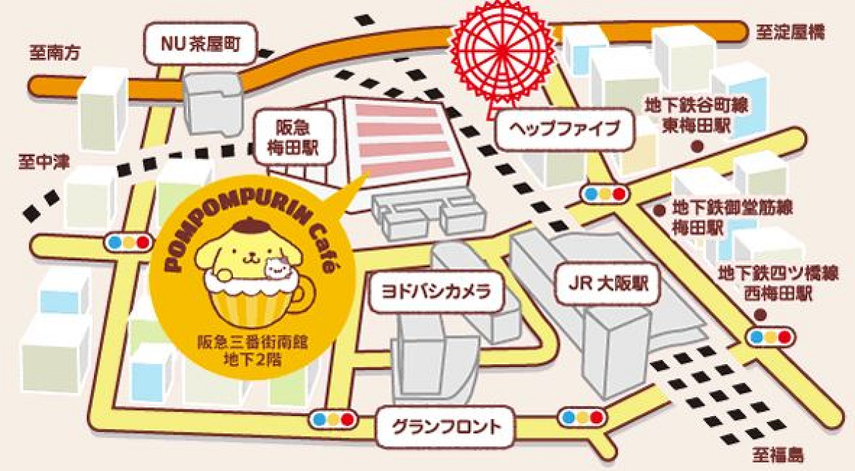 梅田店の地図