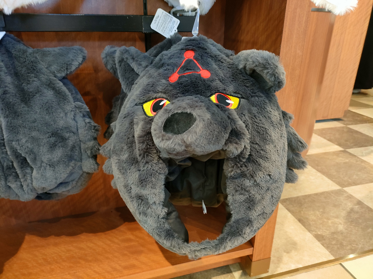USJ×呪術廻戦コラボグッズ：ぬいぐるみハット（玉犬／黒）| キャステル