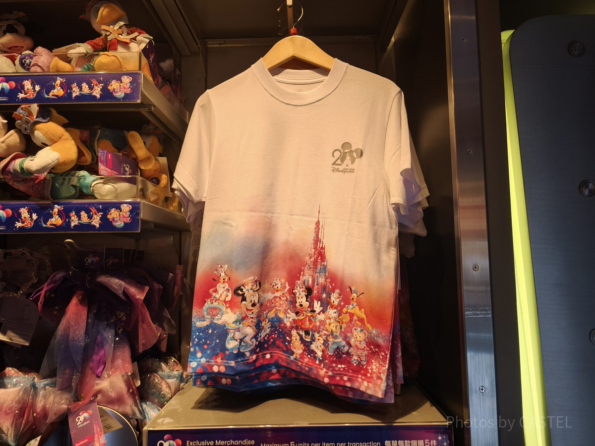 香港ディズニー20周年「ミッキー＆フレンズ・グランドセレブレーショングッズ」：Tシャツ