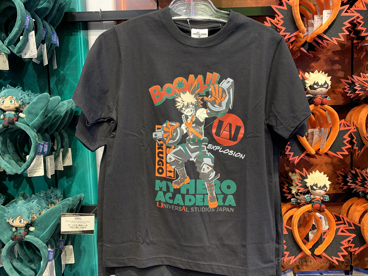 爆豪Tシャツ（USJ×ヒロアカグッズ）| キャステル | CASTEL ディズニー情報