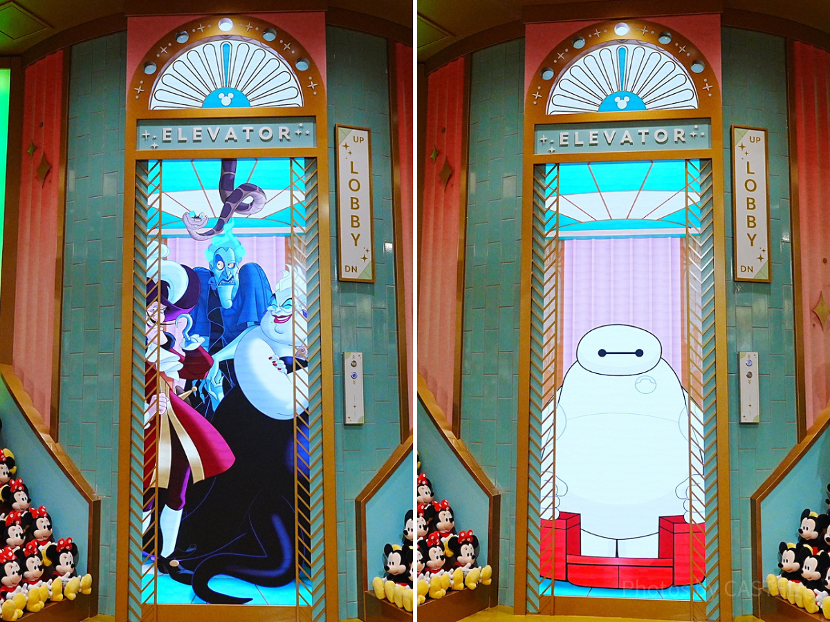 デジタルエレベーターにはキャラクターたちが続々登場！