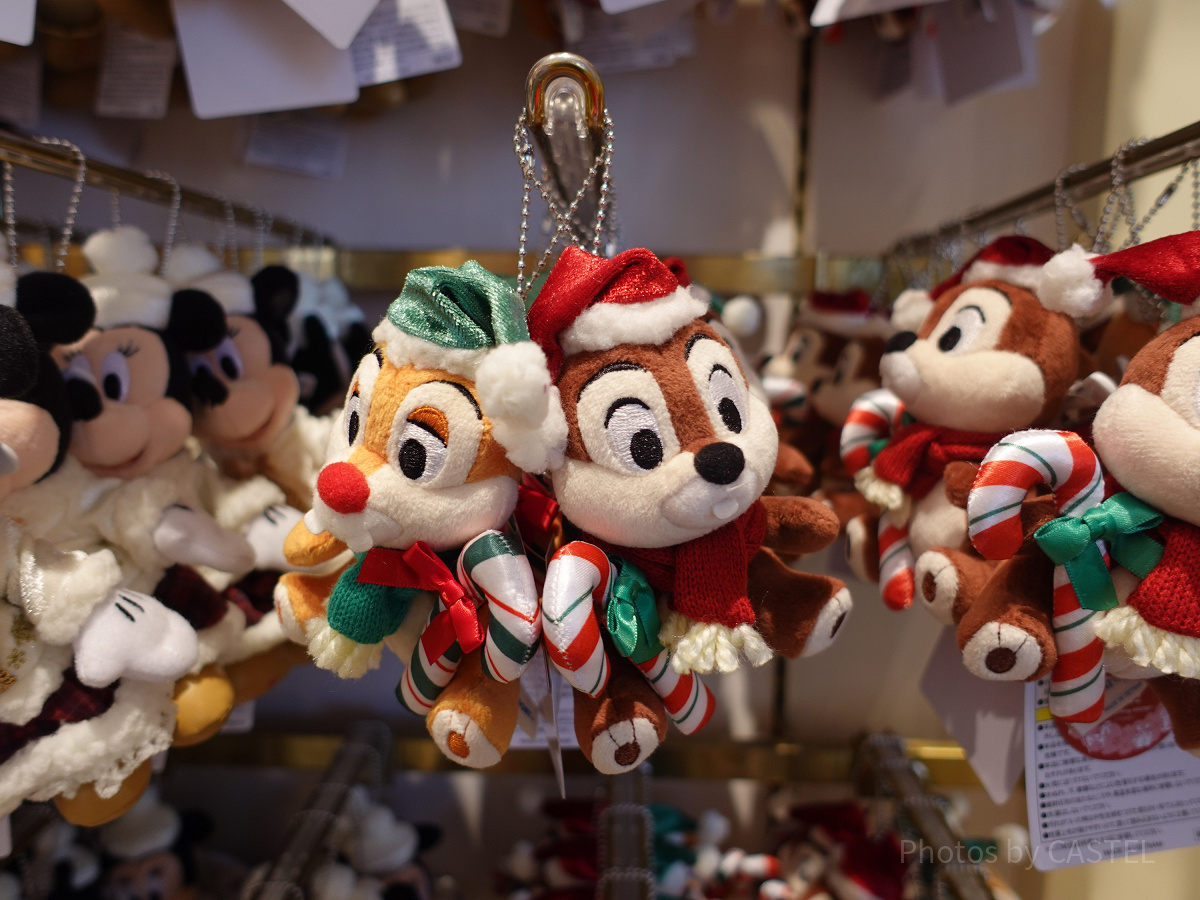 ディズニークリスマスグッズ2022：ぬいぐるみバッジセット（チップ