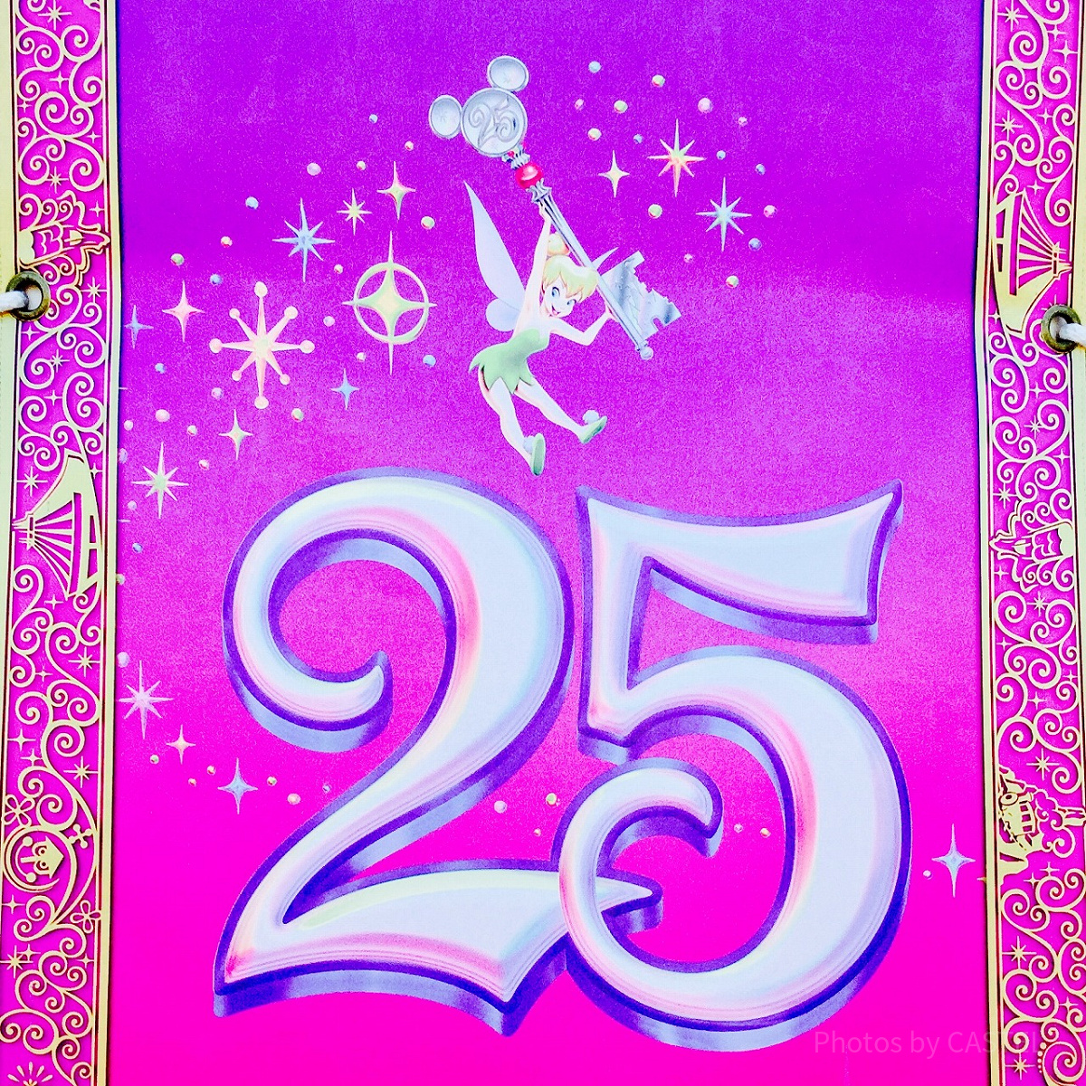 ディズニーランドの25周年ロゴ