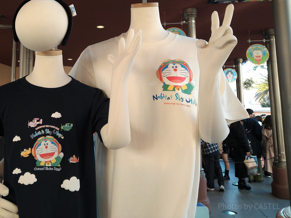 ドラえもんTシャツ（左胸ワンポイント）| キャステル | CASTEL