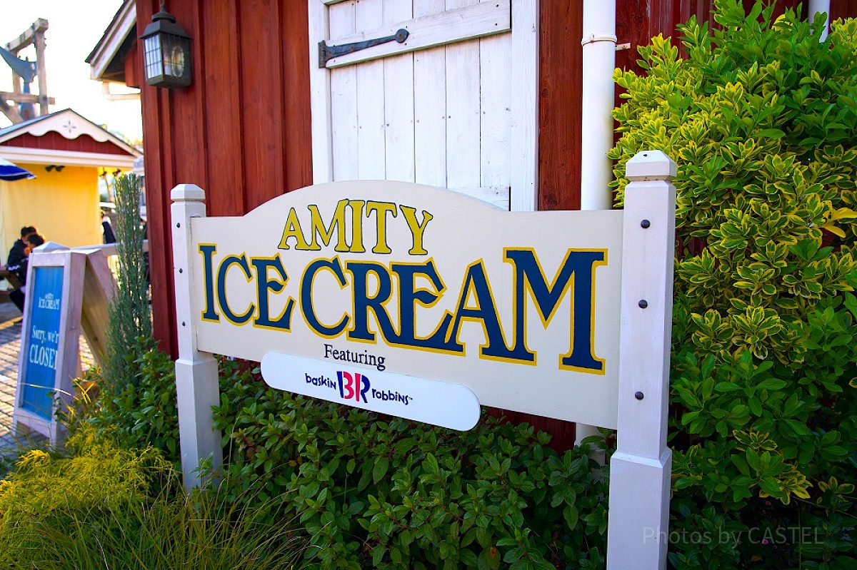 アミティ・アイスクリームのオシャレな看板