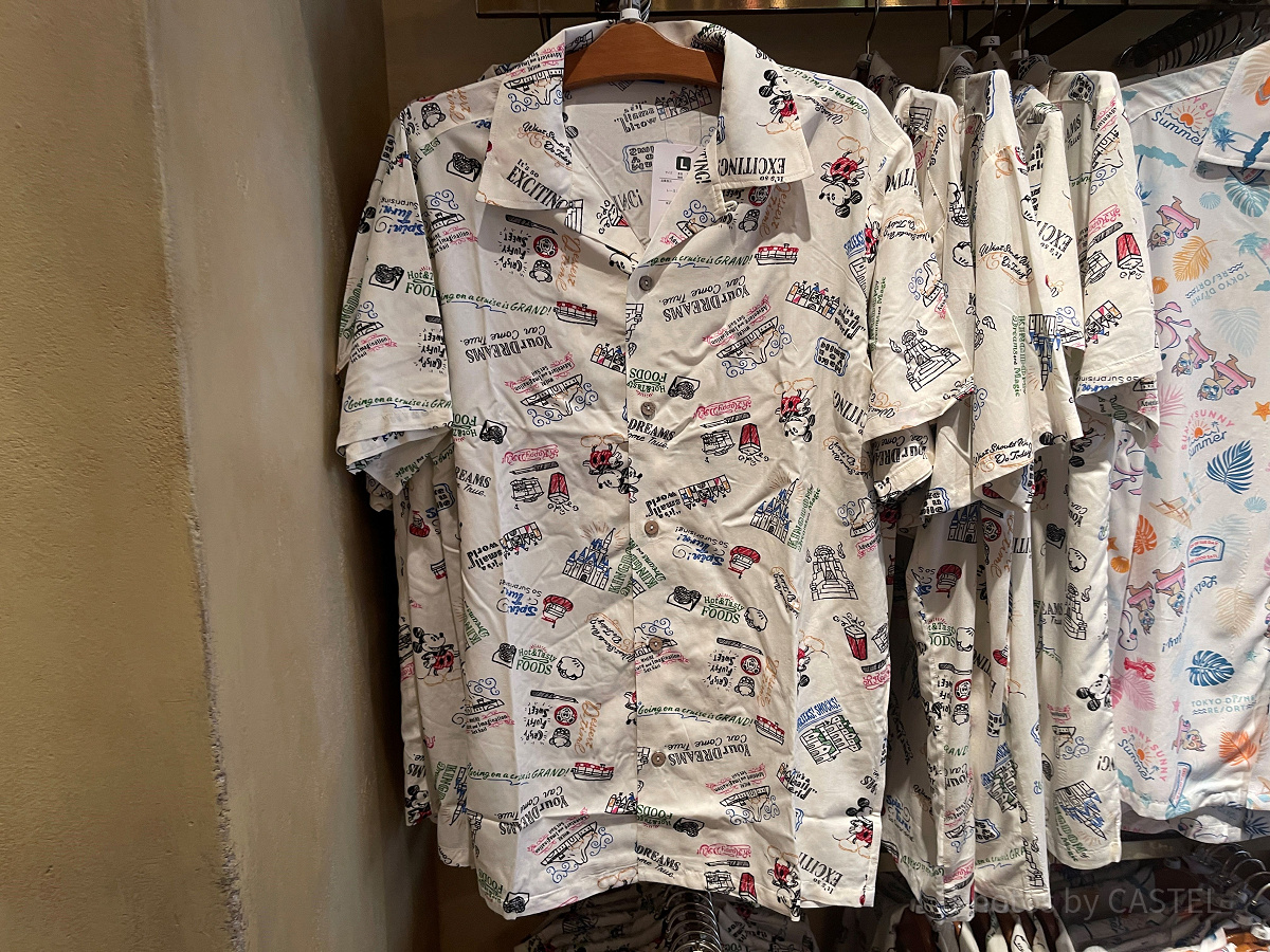 手書き風ミッキーのアロハシャツ