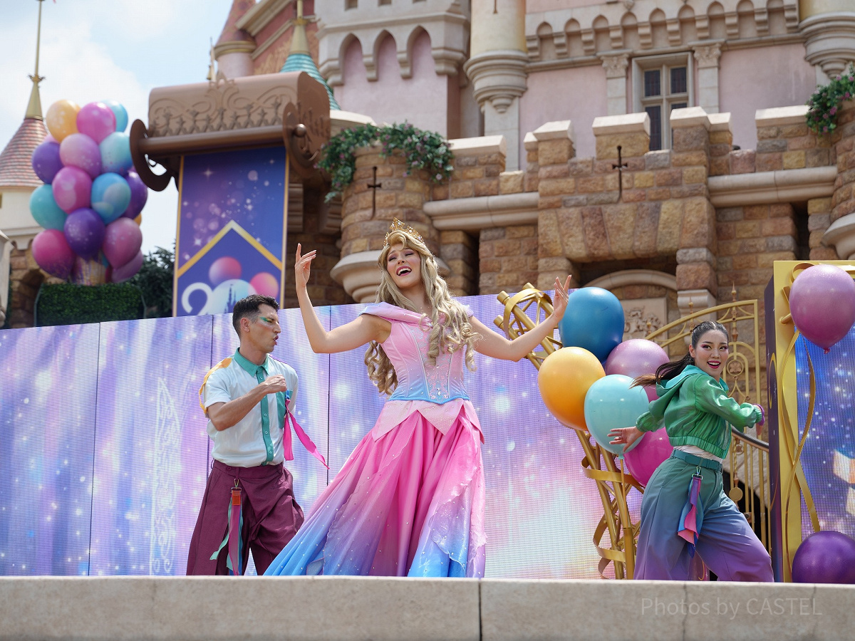 香港ディズニー20周年：ディズニー・フレンズ・ライブ：キャッスル・パーティーのオーロラ姫