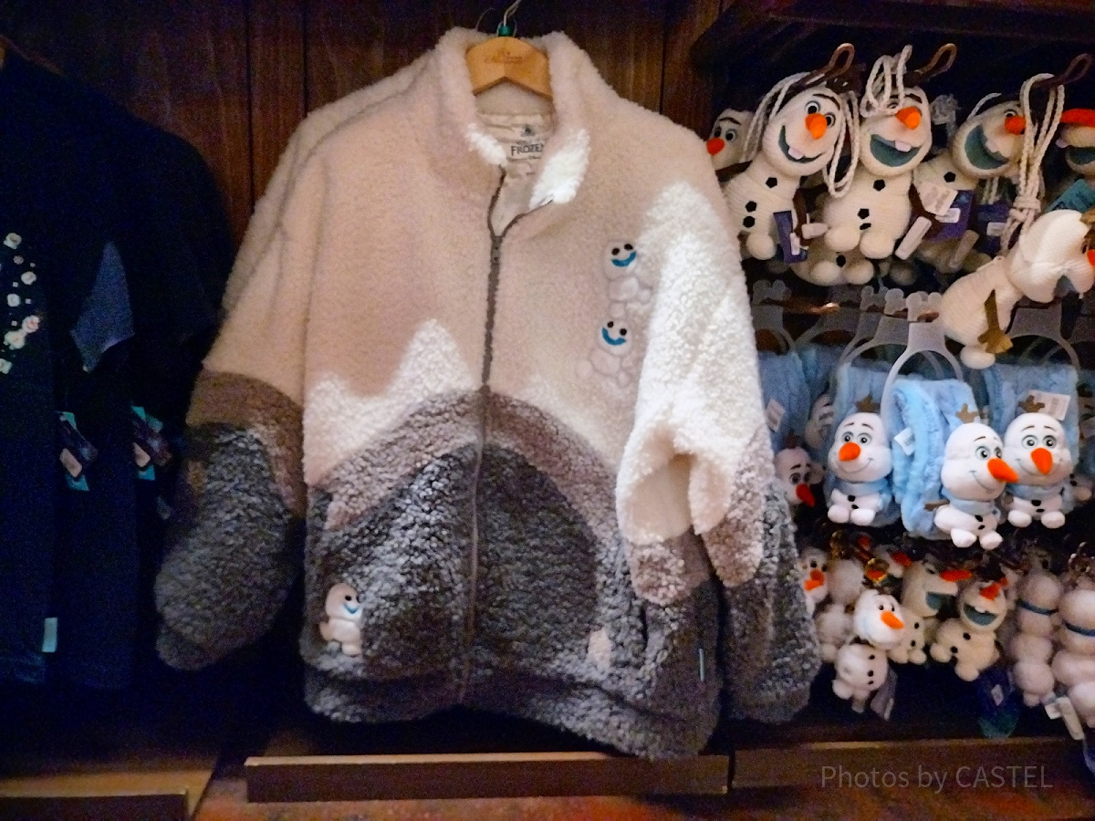 香港ディズニーアナ雪グッズ：スノーギースのボアコート| キャステル