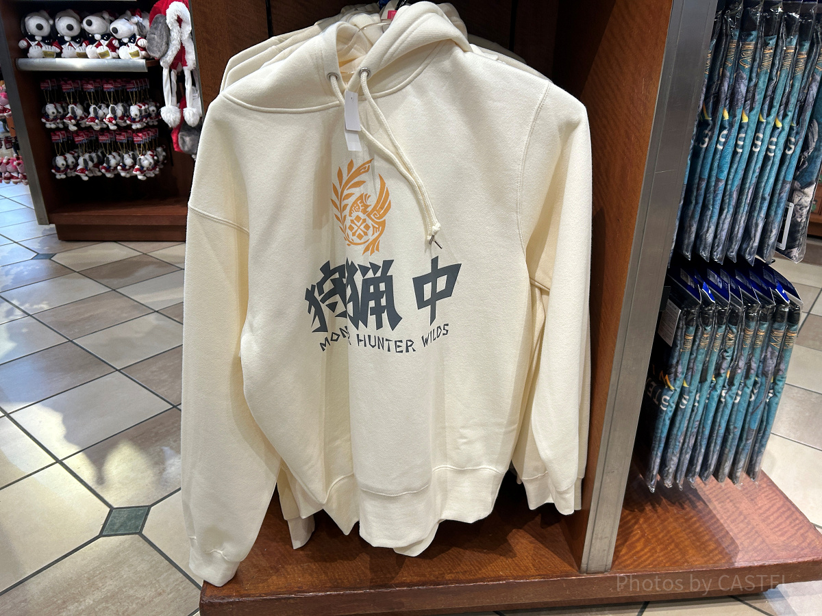 USJ 　モンスターハンター　パーカー　ホワイト 狩猟中パーカー（白）（USJ×モンハンワイルズ）| キャステル | CASTEL