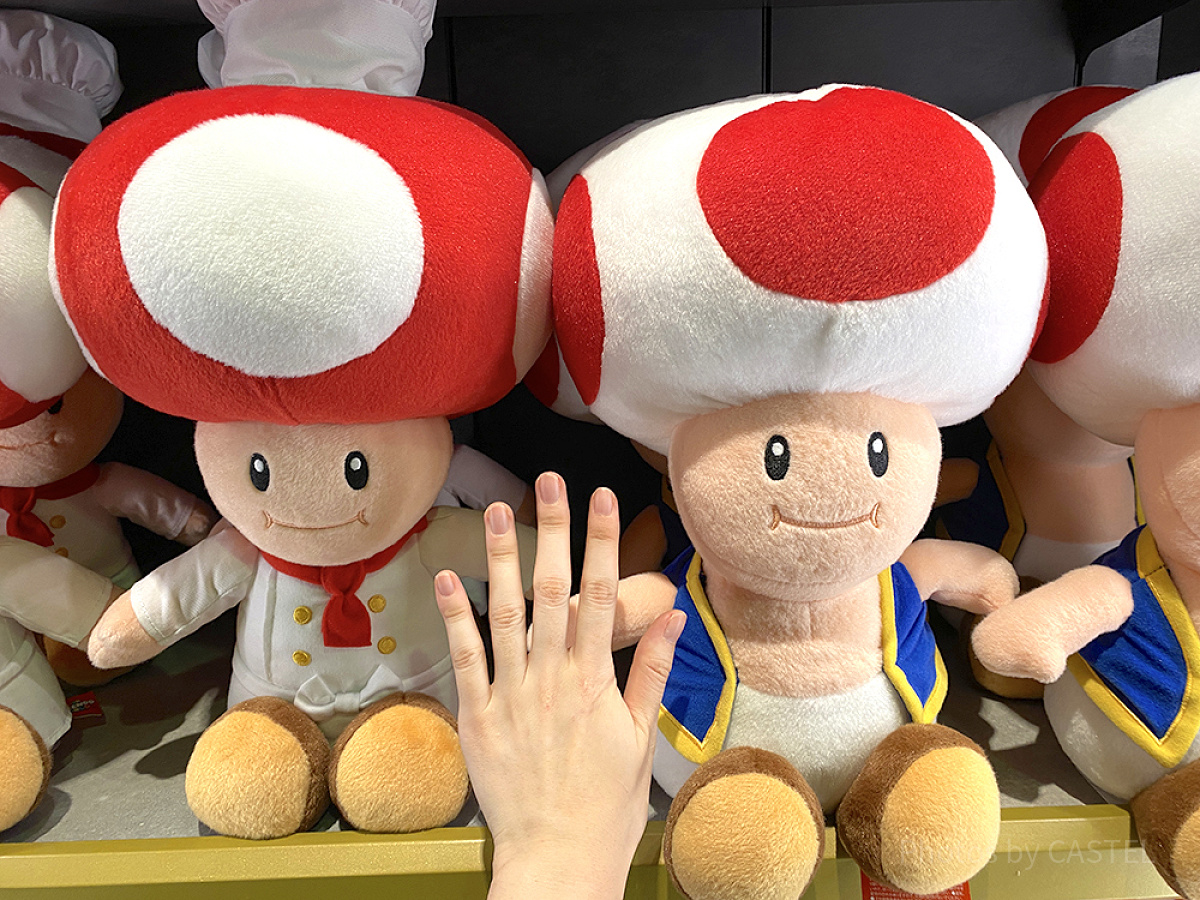 キノピオぬいぐるみ（ビッグサイズ）サイズ比較| キャステル | CASTEL