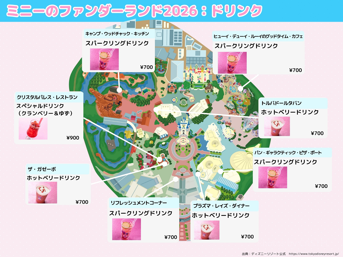 【マップ】ミニーのファンダーランドドリンク