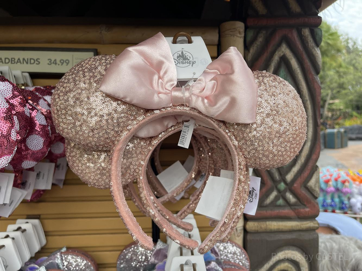 ミニースパンコールカチューシャ（ピンクゴールド）