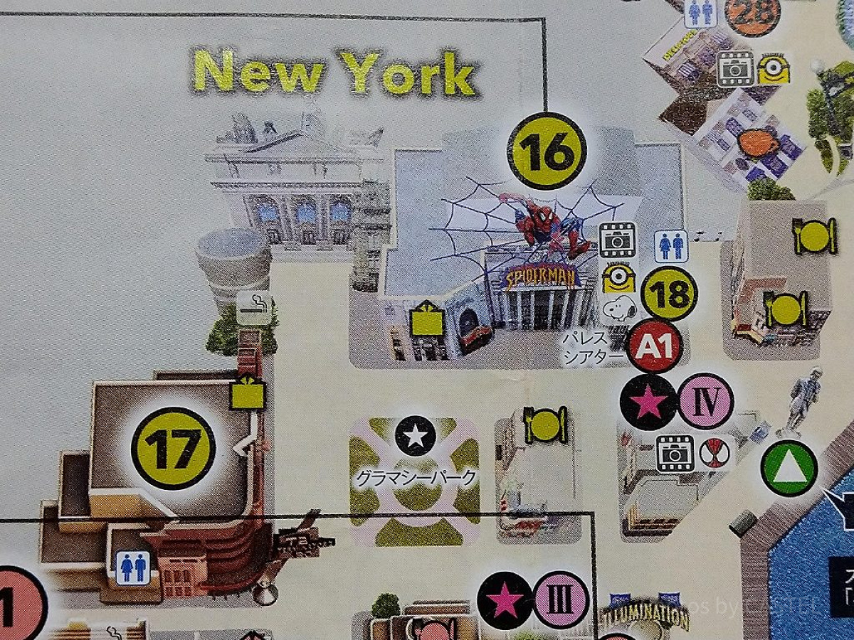 ニューヨークエリアのパークマップ／USJスタジオガイド（2021年3月版）