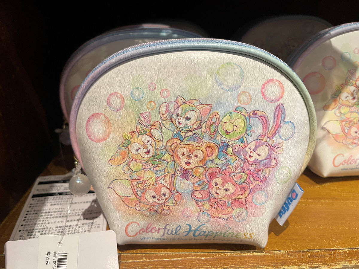 【総柄ポーチ】 ディズニー カラフルハピネス ダッフィー ポーチ(ダッフィー20周年カラフルハピネスグッズ)| キャステル