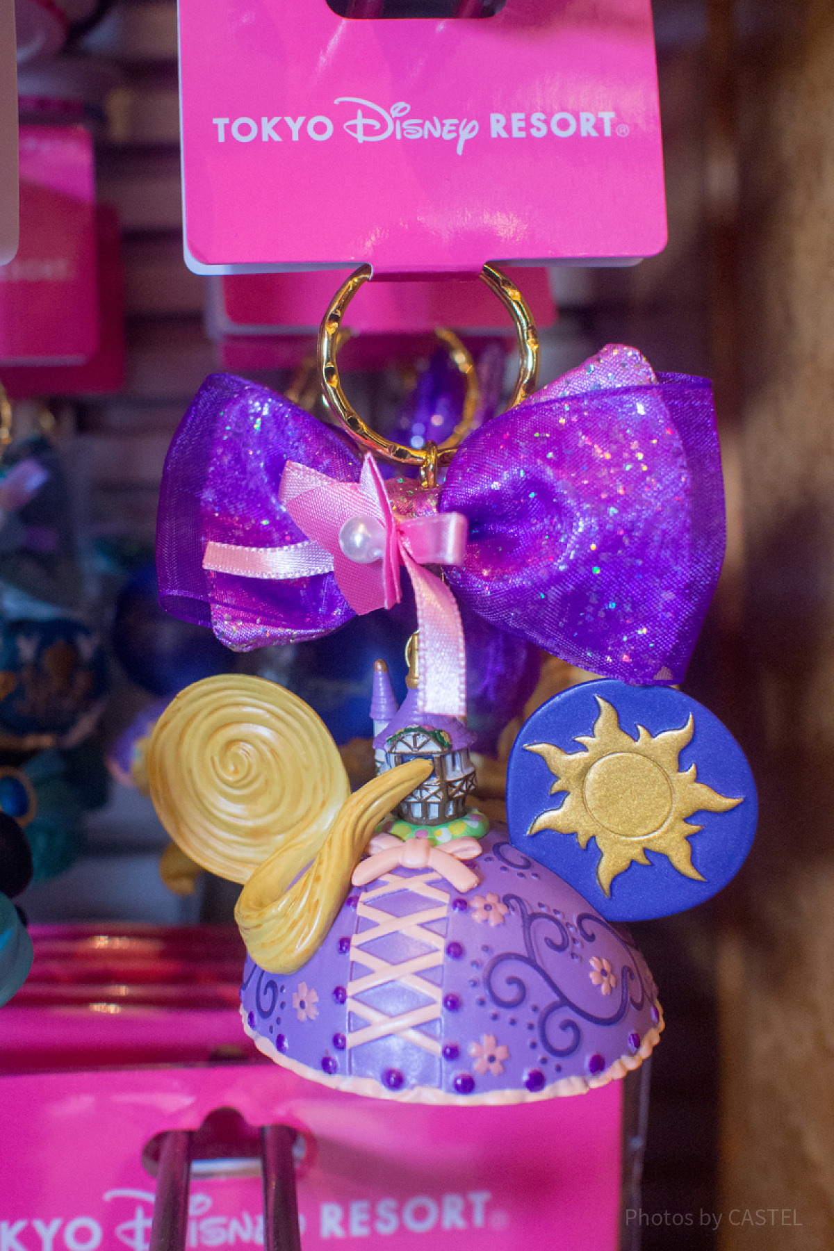 ディズニー オーナメント イヤーハット シンデレラ アナ ラプンツェル ラプンツェルモチーフイヤーハットキーチェーン| キャステル | CASTEL