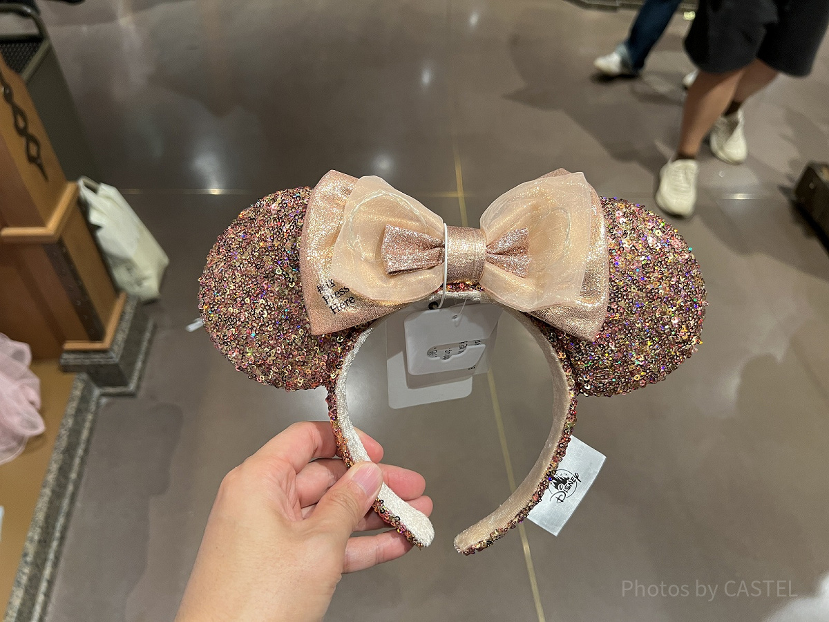 上海ディズニーカチューシャ：ミニーカチューシャ（ダークゴールド