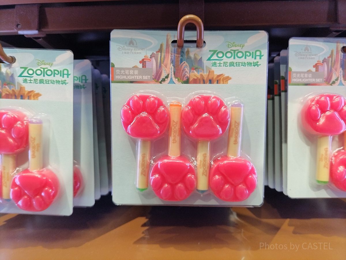 上海ディズニーズートピアグッズ：パウプシクル型マーカーペン（4色）