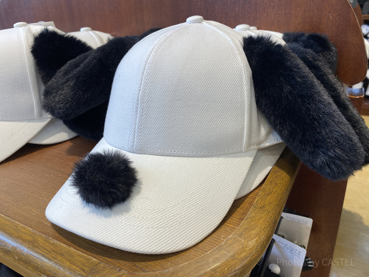 スヌーピー耳付きキャップ（白）| キャステル | CASTEL ディズニー情報