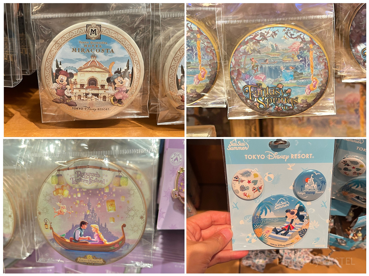 東京ディズニーリゾート＆ディズニーストアで買える缶バッジ