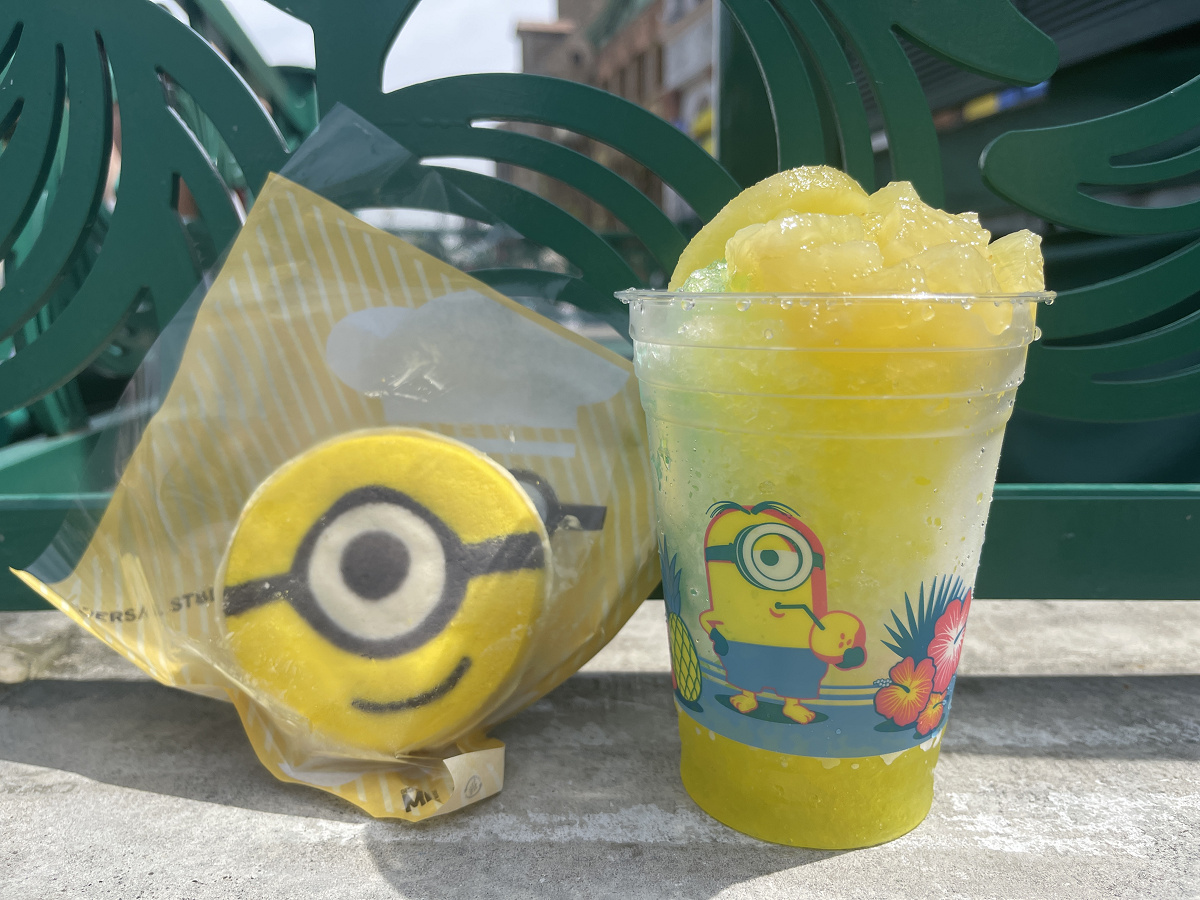 USJ夏フード2025（ミニオン・シェイブアイス〜パイン〜とミニオンクッキーサンド）