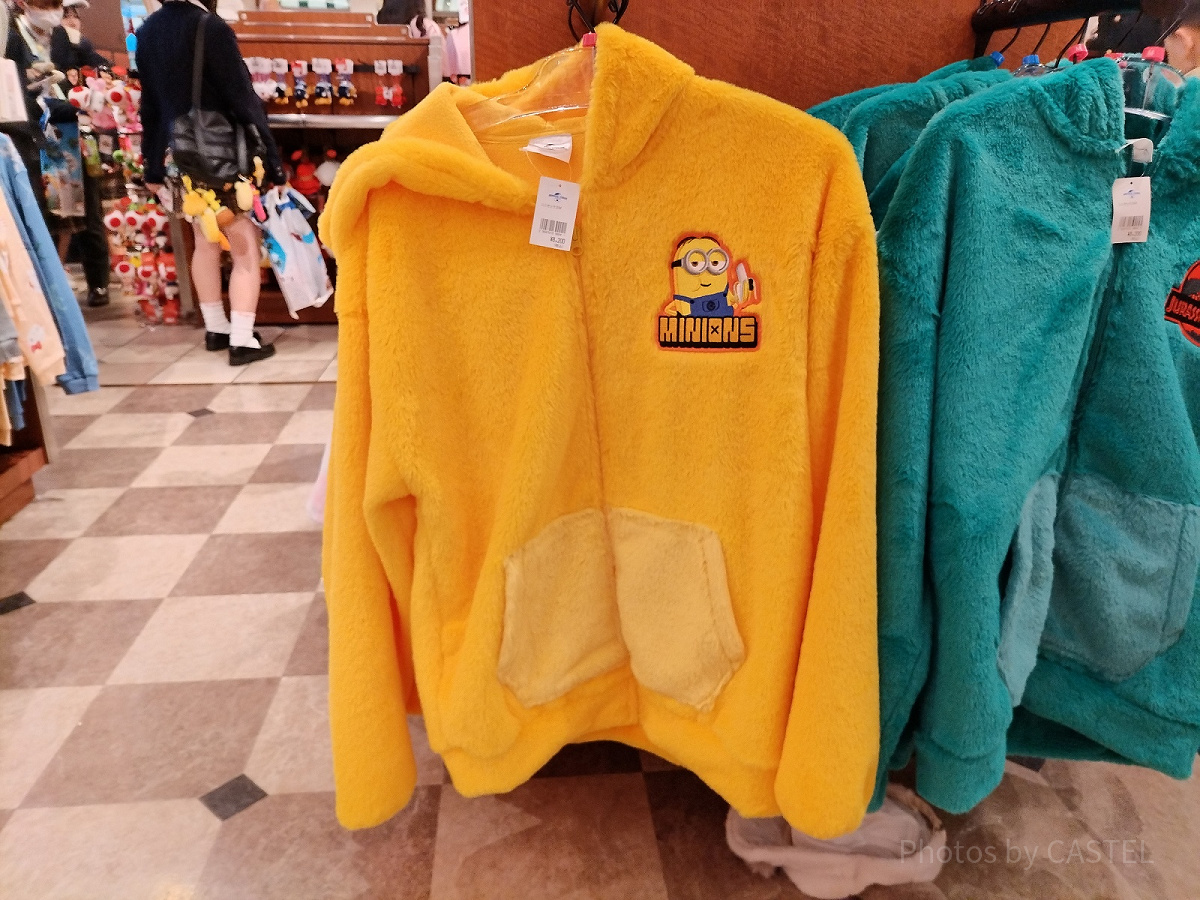 ミニオン　ボア　パーカー　Lサイズ　新品同様　ユニバ　USJ USJ冬グッズ：ミニオンのボアパーカー| キャステル | CASTEL