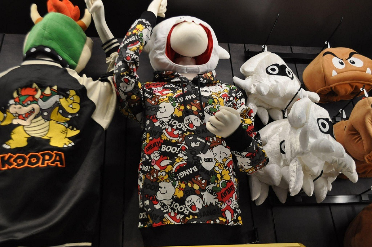 スーパーマリオの総柄パーカー 敵キャラアイコン キャステル Castel ディズニー情報