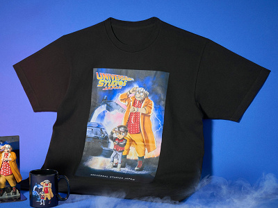 Tシャツ（名探偵コナン×バックトゥザフューチャーグッズ）