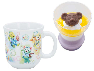 ブルーベリーのミルクプリン＆チーズムース、スーベニアカップ付き