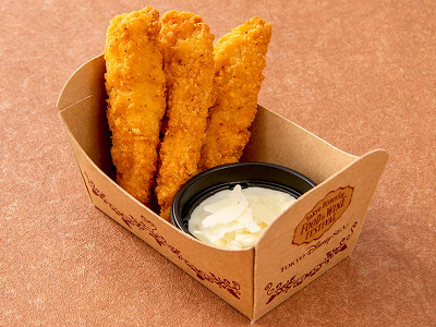 チキンテンダー、ヨーグルト＆オリーヴディップ（明治ブルガリアヨーグルト使用）