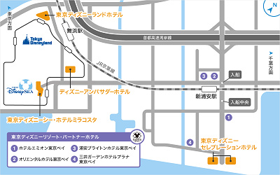 ディズニー周辺ホテルマップ