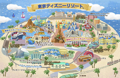 ディズニーリゾートのマップ