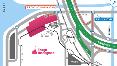 ディズニーランド駐車場の地図