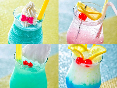 ディズニーホテルで準備したドナルド風なノンアルコールカクテル