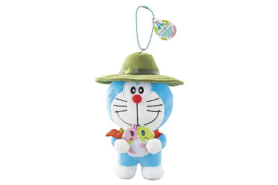 ドラえもんと双子新恐竜のぬいぐるみキーチェーン