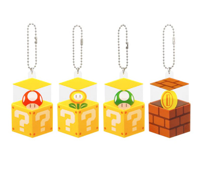 ギミックキーチェーンセット（ハテナブロック/レンガブロック）