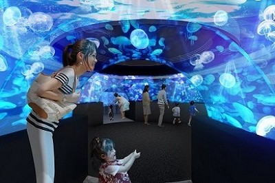 クラゲワンダーのアーチ状の入口