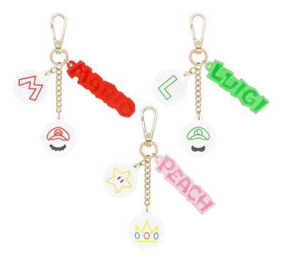 キーチェーンセット（マリオ/ルイージ/ピーチ姫）