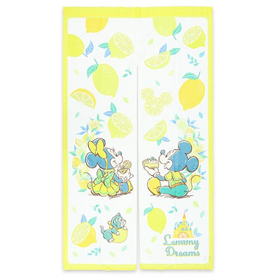 のれん(ディズニーレモン柄グッズ)