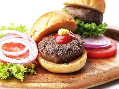 オリエンタルホテル ユニバーサル・シティの朝食メニューのハンバーガー