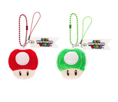 ペアキーチェーン（スーパーキノコ/1UPキノコ）