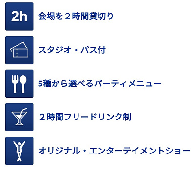 ピーコックシアターのパーティー内容